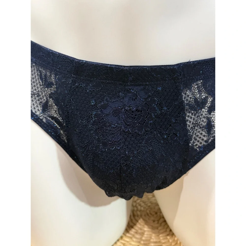 Cosabella Never Say Never Metallic Comfort Micro Brief Men's Nocturnal Blue XL
